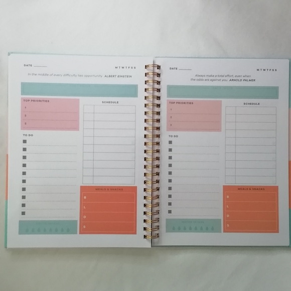 Daily Planner, Habit Tracker, Meal Planner, Undated, by Sweetzer & Orange. - Picture 5 of 6